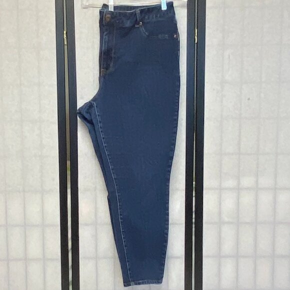 Maurices High Rise Skinny Stretch Jeans Jeggings 22W Short Medium Wash Denim - Picture 5 of 12